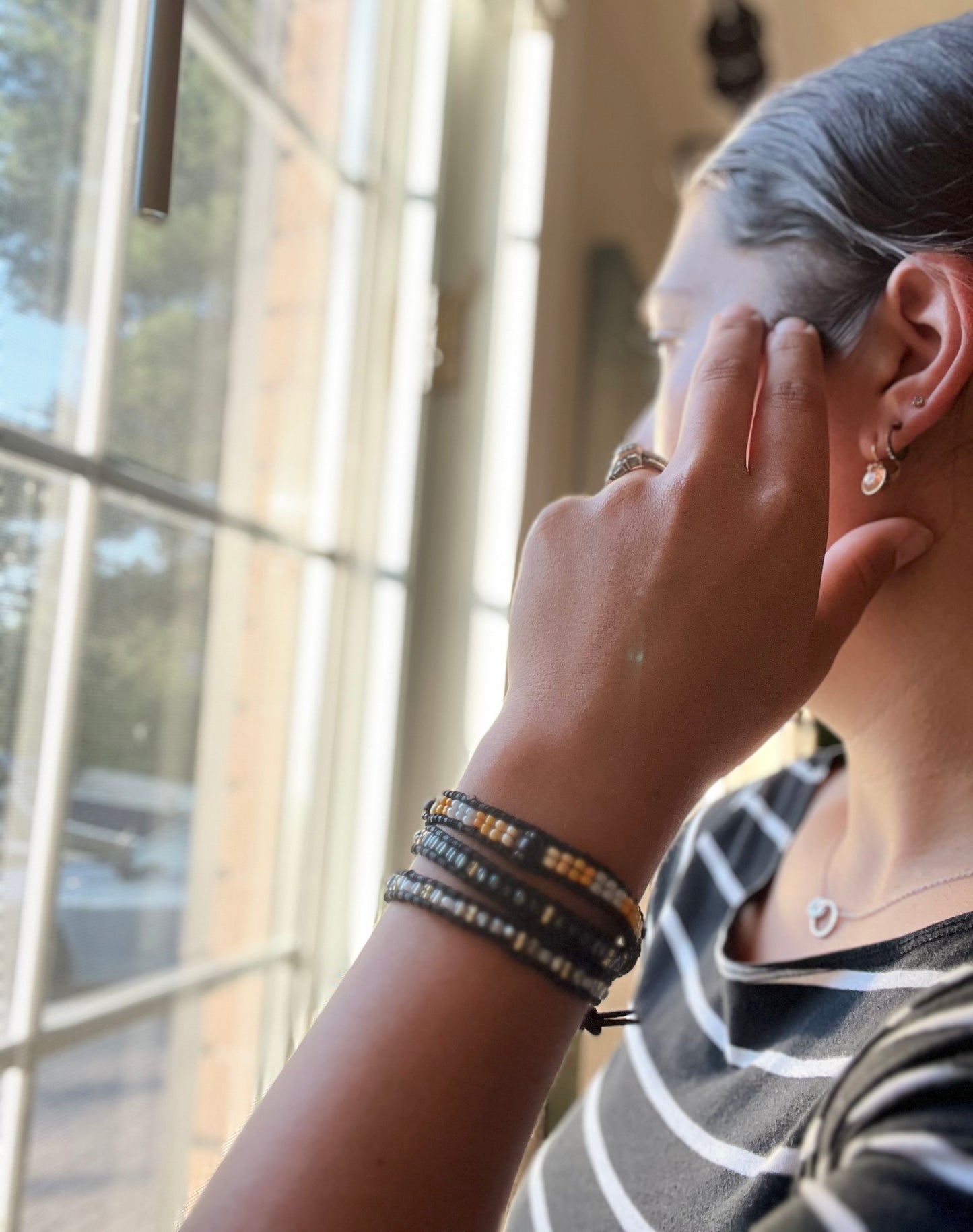 Golden Hour - Handmade Triple Wrap Bracelet