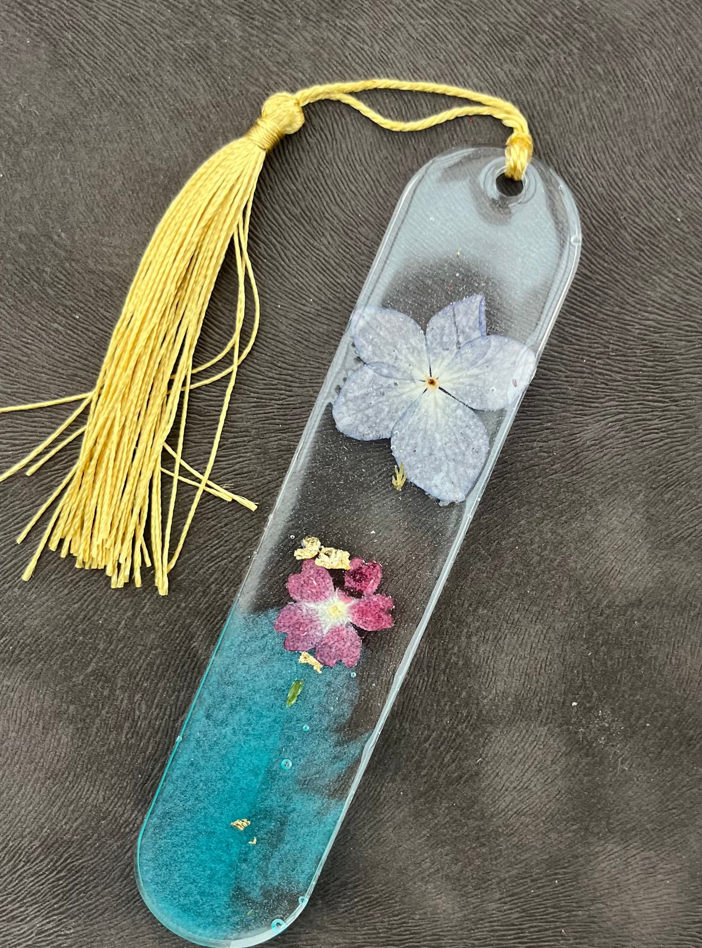 Floral Bookmark - Spring Collection Gold Tassel
