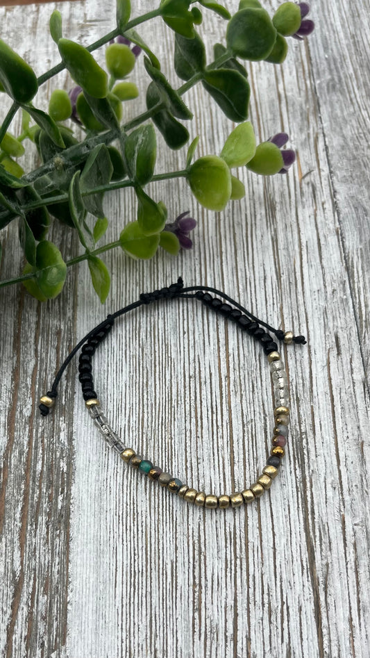 Minimalist Beaded Adjustable Bracelet