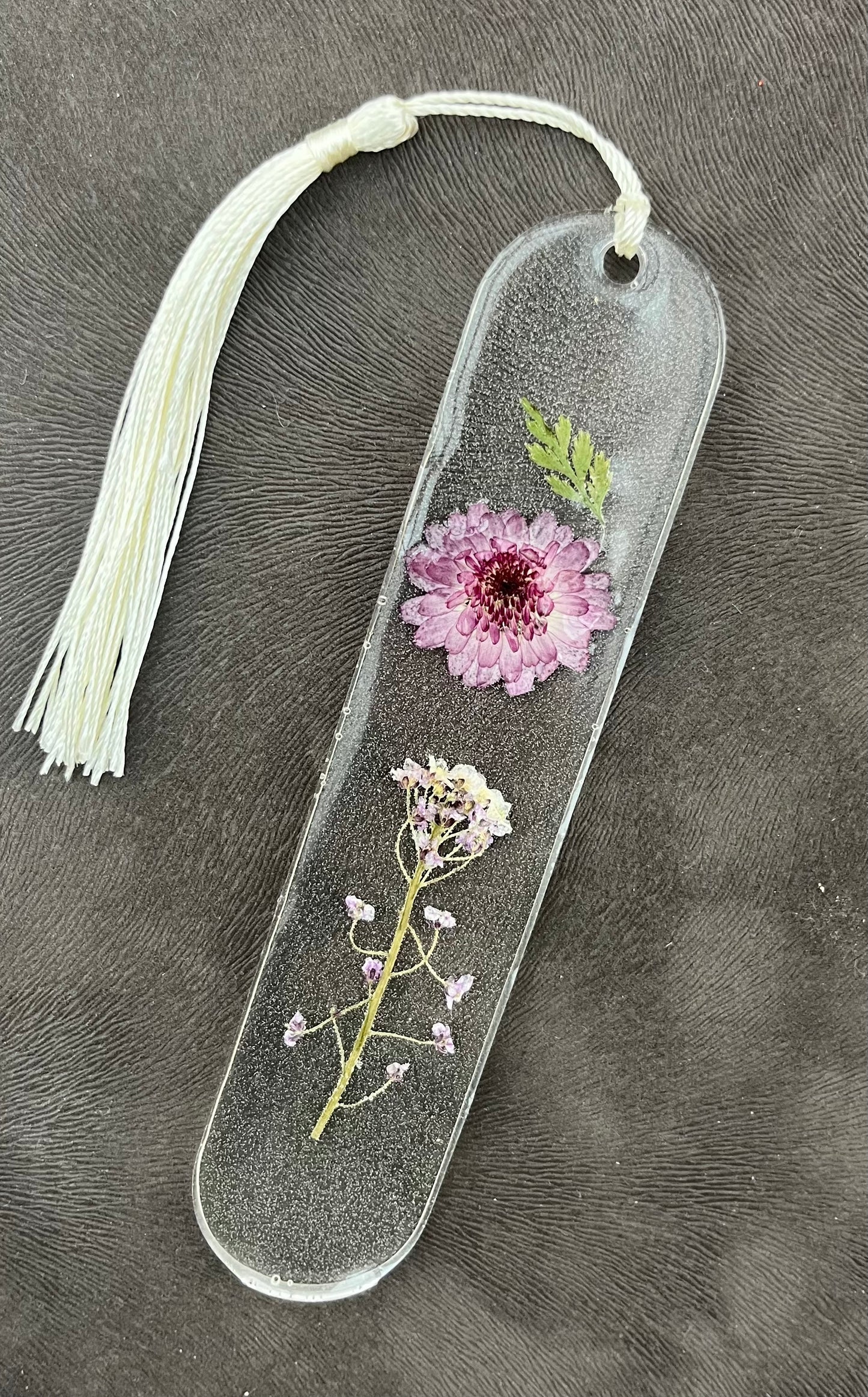 Floral Bookmark - Spring Collection Ivory Tassel