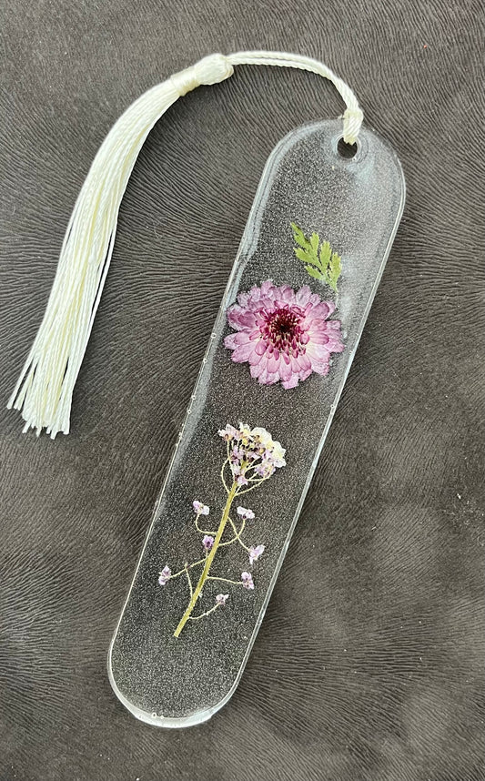 Floral Bookmark - Spring Collection Ivory Tassel