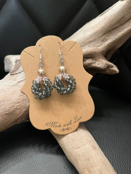 Pearl Ember Hoop Earrings