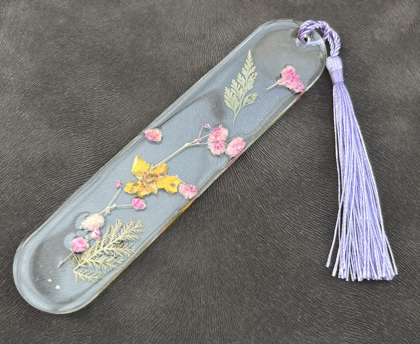Floral Bookmark – Lavender Tassel Edition