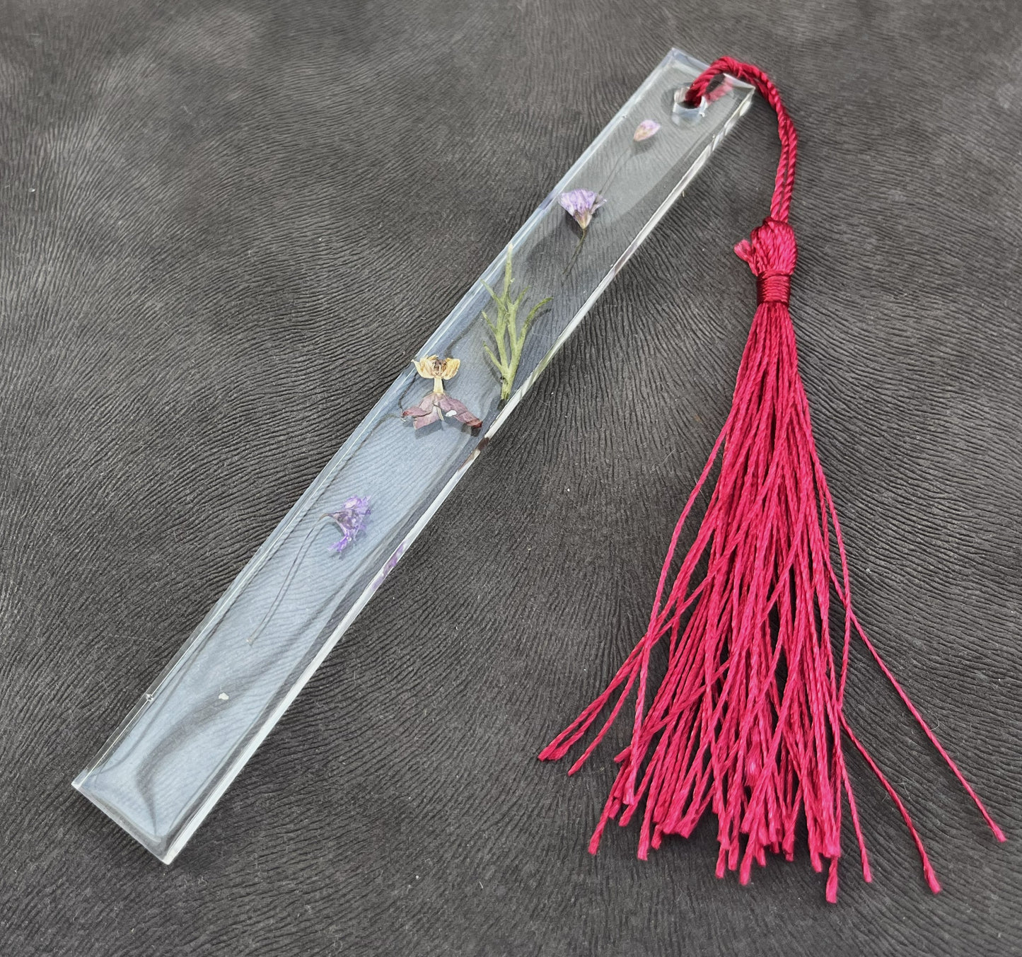 Floral Bookmark – Red Tassel Edition